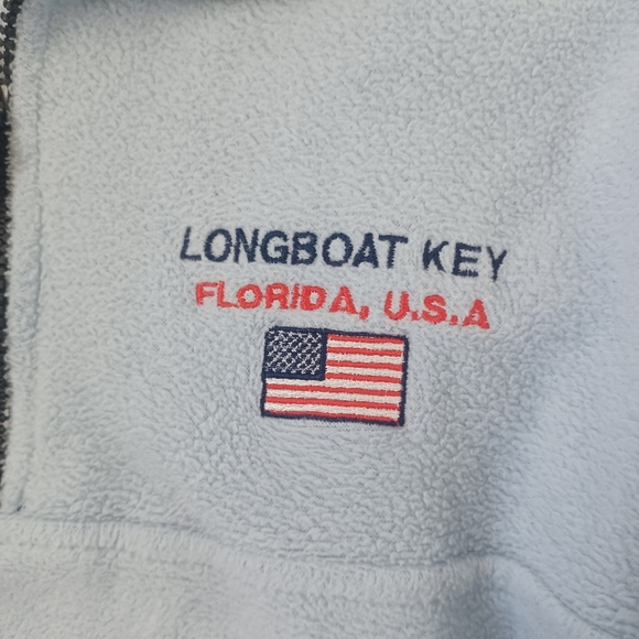 VINTAGE Womens Longboat Key Florida USA Quarter Zip Sweatshirt Size Medium - Picture 3 of 5